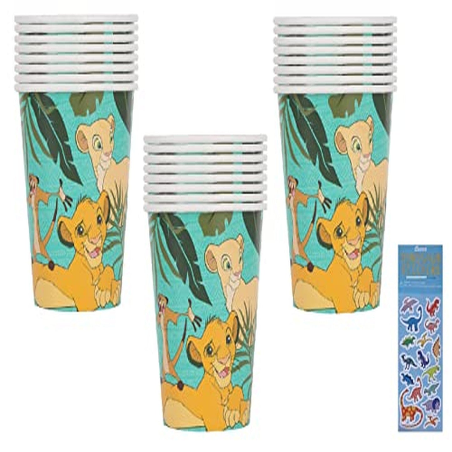 Party Time Essentials Paper Cup Pack - 24 Count Birthday Baby Shower Supplies Bundle