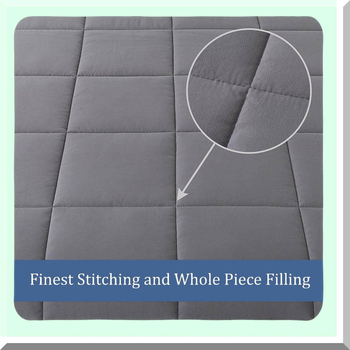 Diamond Stitched All Season Full Comforter - Breathable Gray Duvet Insert - Reversible Comforter with Corner Tabs - 82x86 inches