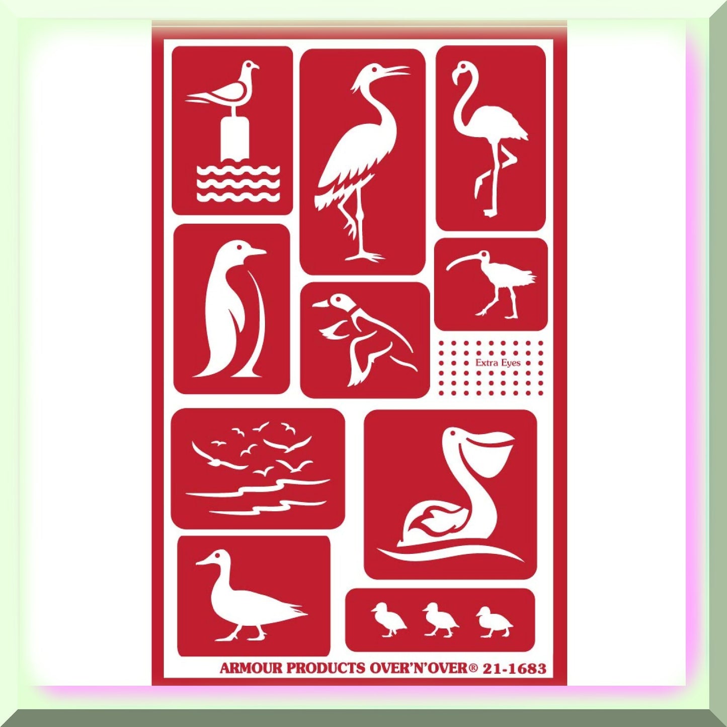 Reusable Glass Etching Set with Wildlife, Sea Creatures, Birds