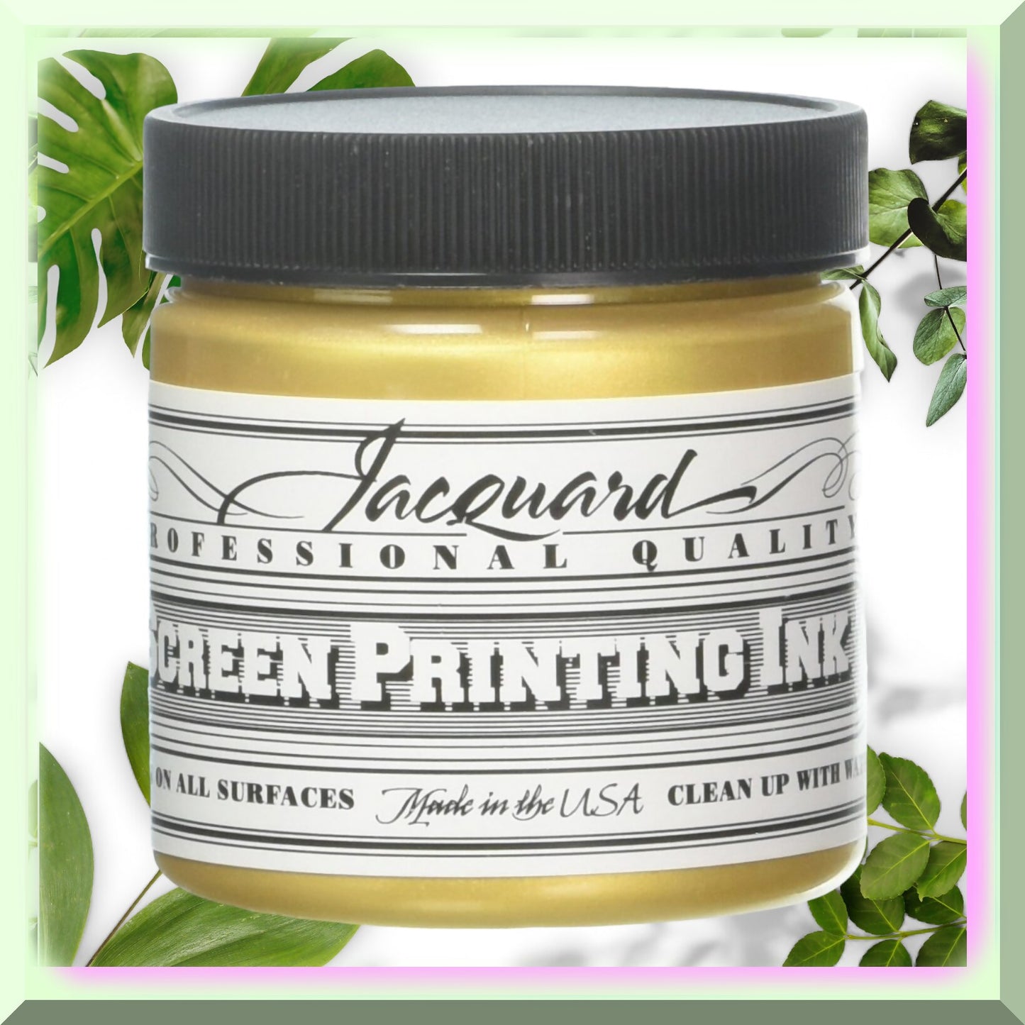 Golden AquaPrint Water-Soluble Screen Print Ink 4oz Gold