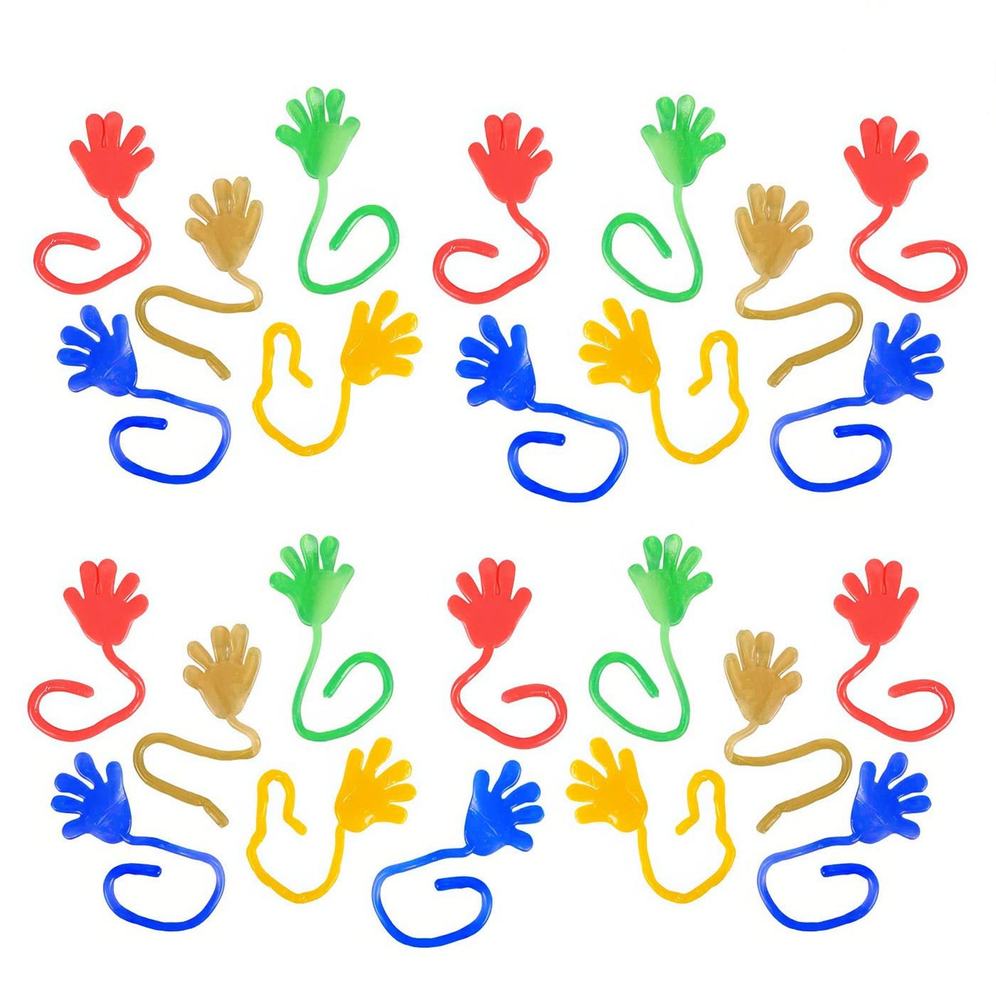Colorful Glitter Sticky Hands Pack of 24 for Kids and Parties