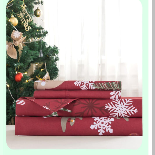 Cooling Floral Full Sheet Set - Breathable 4 Piece Deep Pocket Patterned Sheets - Full Size Bedding Set with Deep Pockets