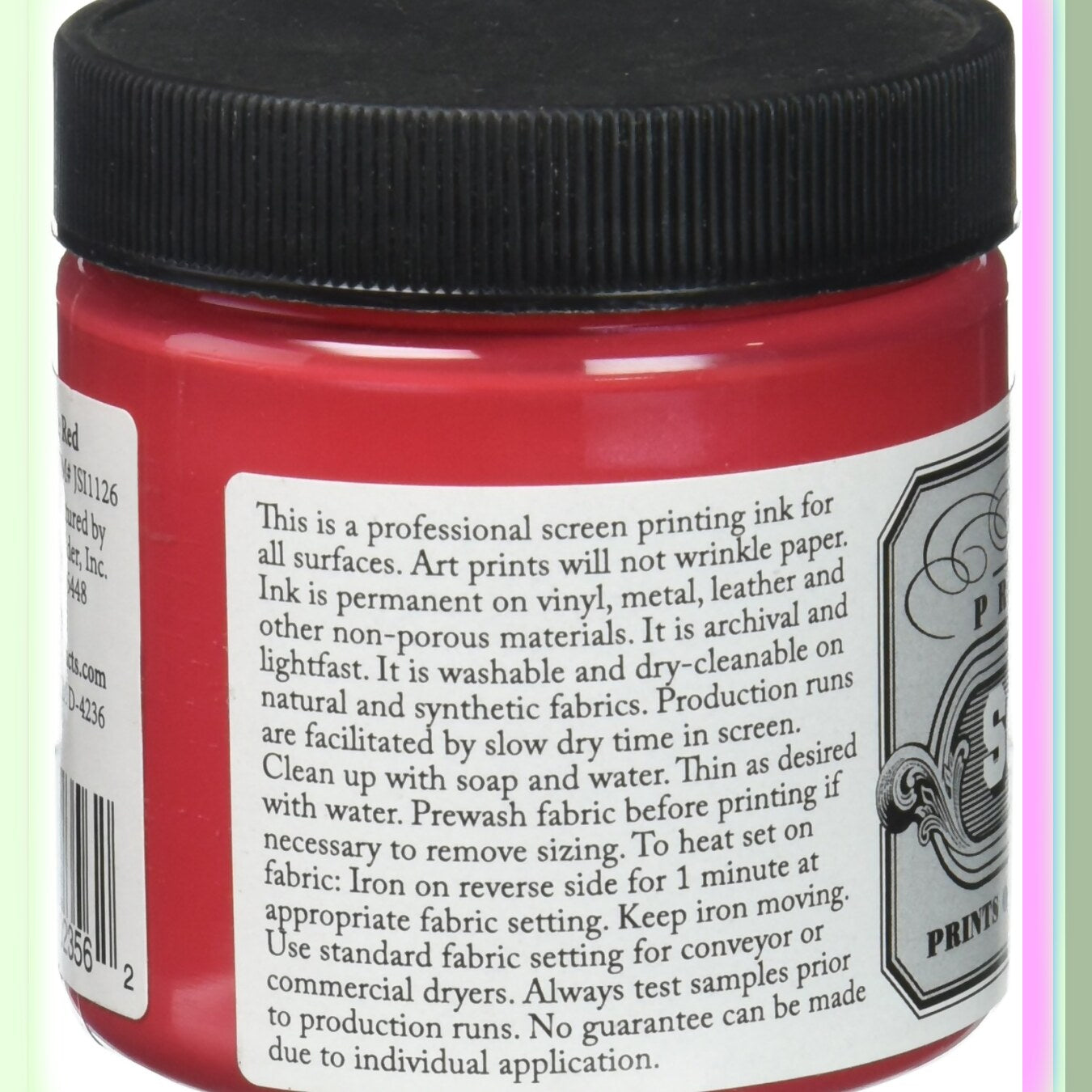 VibrantPrint Pro Water-Based Screen Ink 4oz Opaque Red