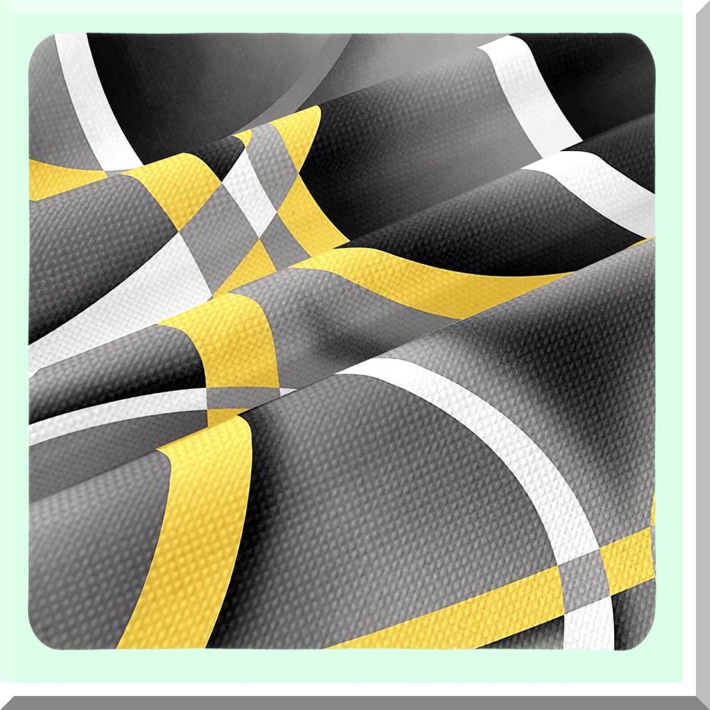 Abstract Lines Decorative Cushion Set - Geometric Circle Yellow Gray White Pillow Cover for Car Chairs Sofa - Modern Simple Style Case for Teens Men Adults 20x20 Inch - Pack of 2