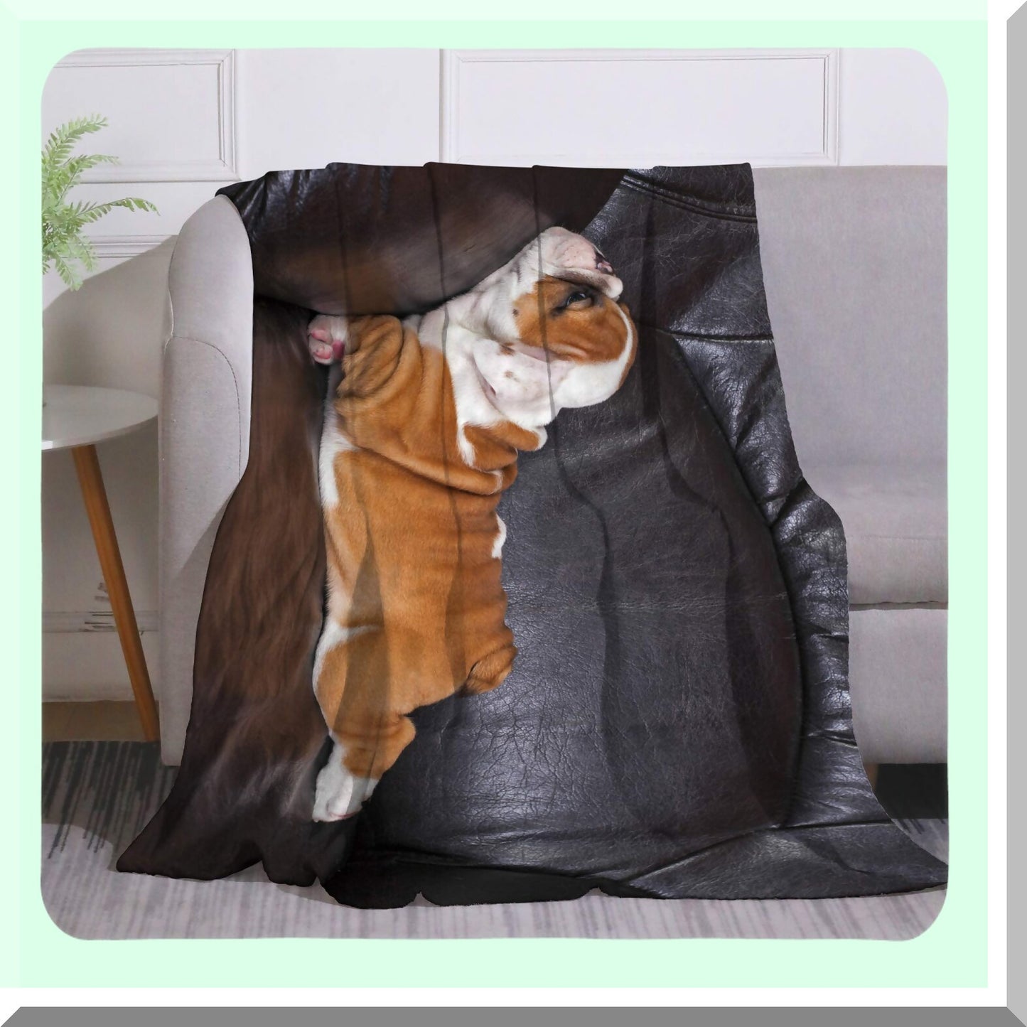 Bulldog Bliss Flannel Throw Blanket - Super Soft, Warm, and Plush - Perfect for Bed, Couch, or Sofa - Adorable English Bulldog Puppy Design - 60x80 Inch Gift Idea