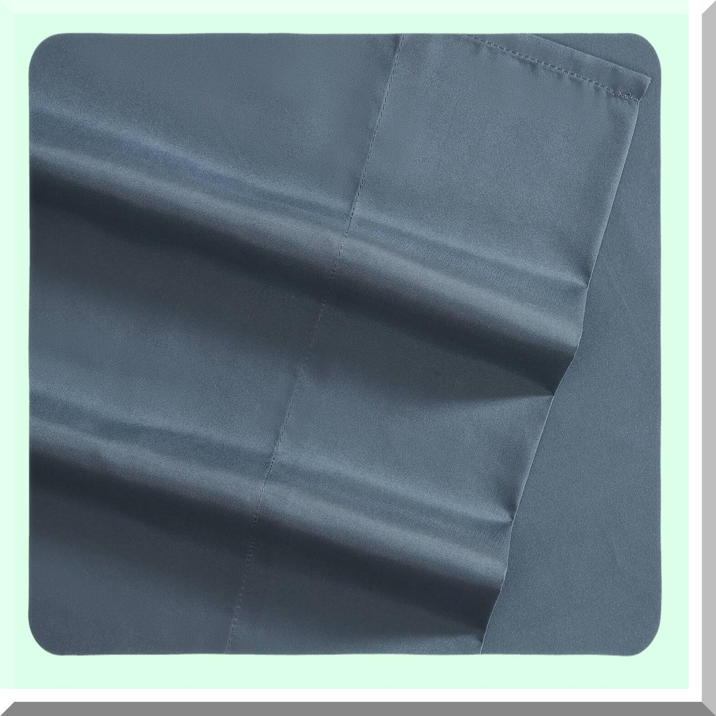 CoolBreeze EcoSoft Queen Sheet Set - 6-Piece Bedding, Wrinkle-Resistant & Cooling, Solid Blue - Sustainable Recycled Polyester - Luxurious Comfort & Quality - Solutions for a Restful Sleep