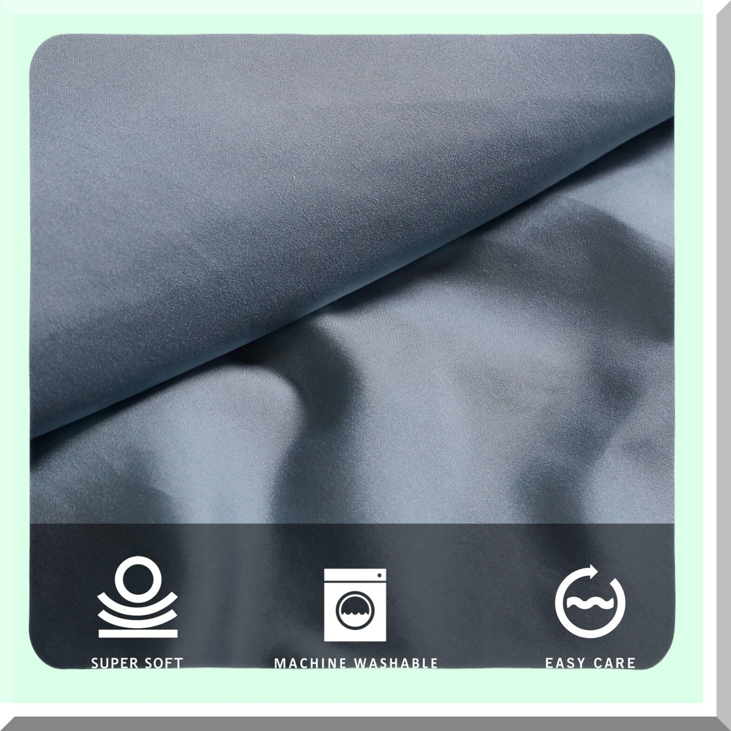 CoolBreeze EcoSoft Queen Sheet Set - 6-Piece Bedding, Wrinkle-Resistant & Cooling, Solid Blue - Sustainable Recycled Polyester - Luxurious Comfort & Quality - Solutions for a Restful Sleep