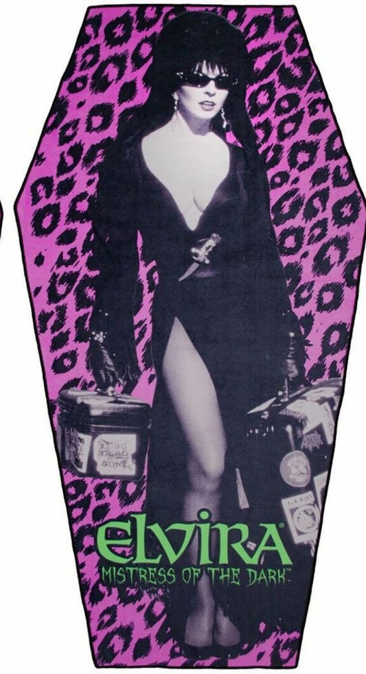 Elvira Leo Coffin Shaped Beach Towel 64x34 in