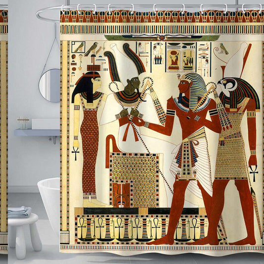Egyptian Shower Curtain for Bathroom 69x70 Polyester Fabric