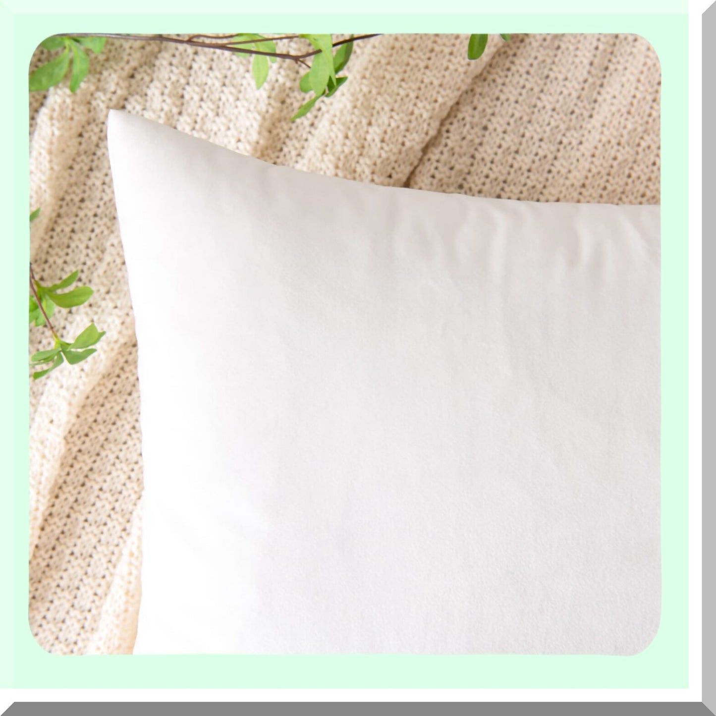 VelvetSoft Square Pillowcase Set - 2 Pack Decorative Cushion Covers for Sofa, Bedroom, Chair, Car - 18x18 Inch White - Plush Throw Pillow Cover