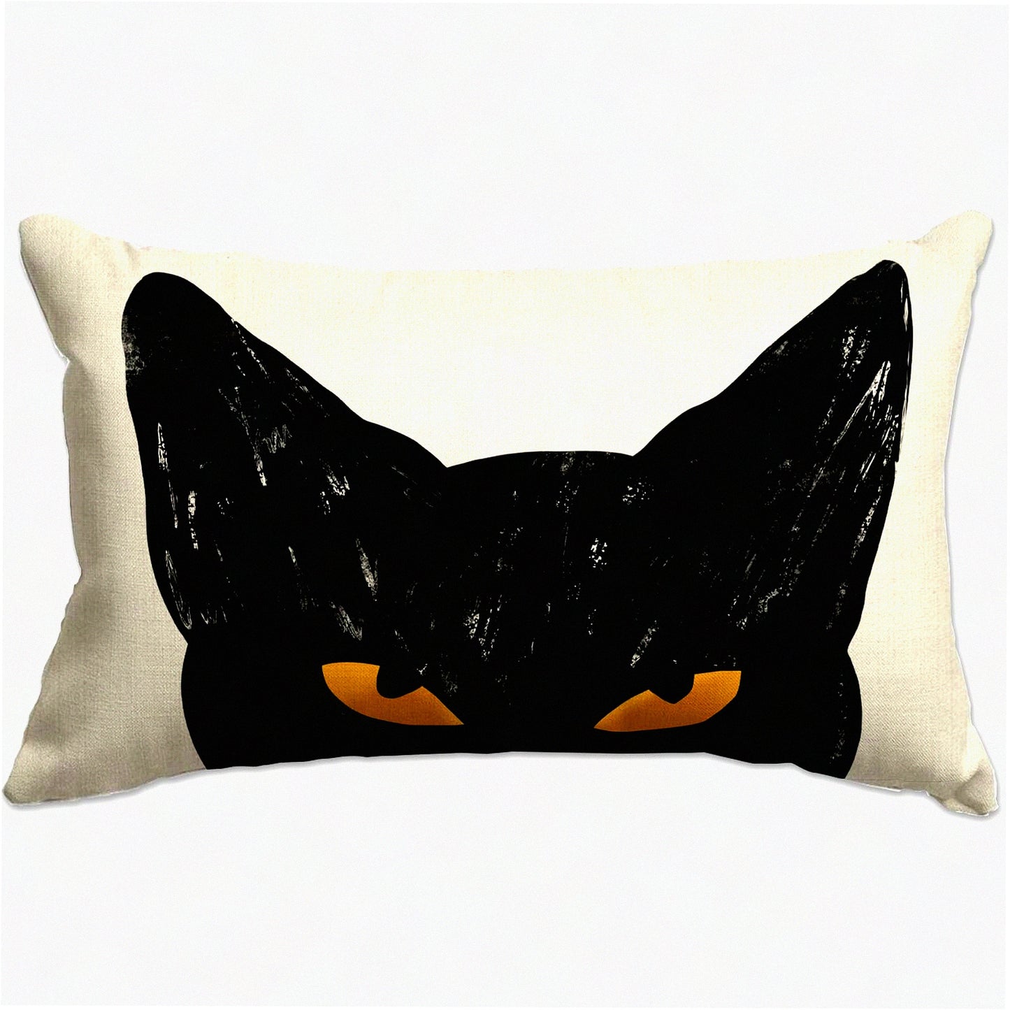 Black Cat Lumbar Pillow Cover - Outdoor Decorative Home Sofa Decoration - 12x20 Decorations Pillows