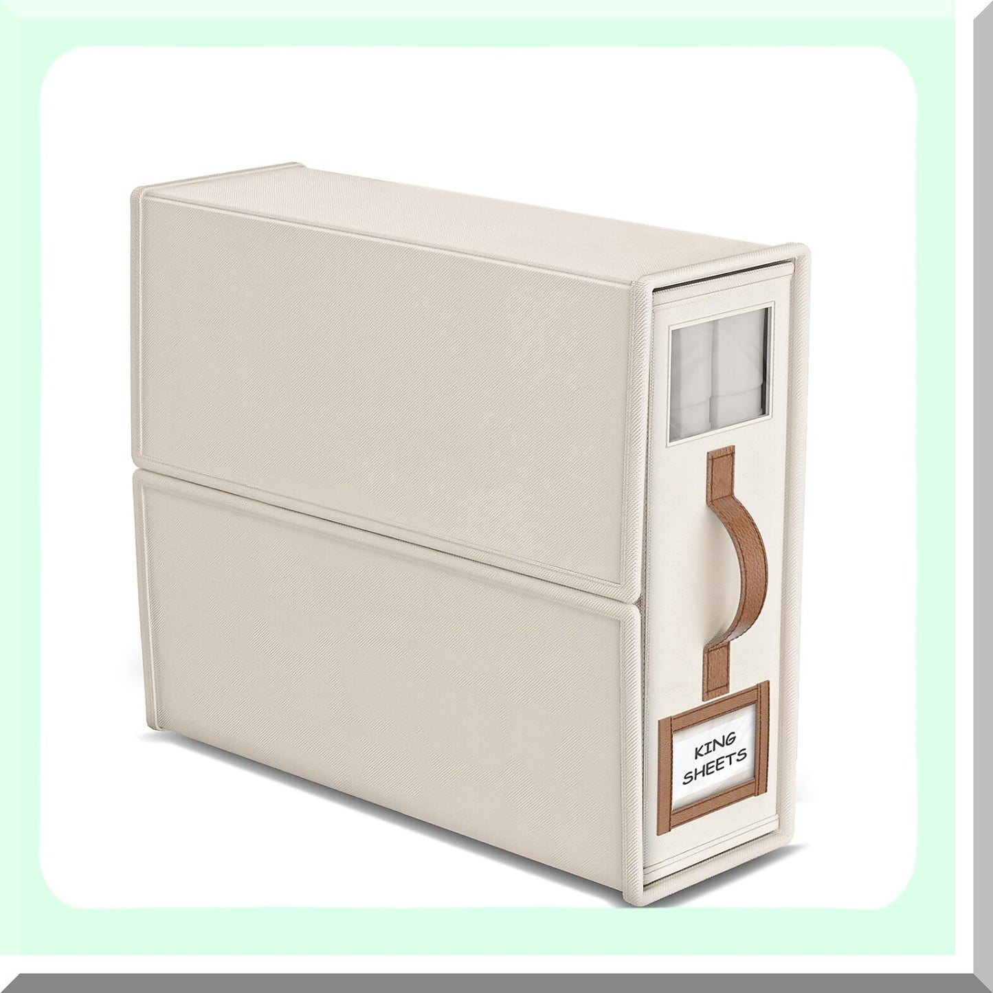 Queen Linen Foldable Bed Sheet Storage Cube