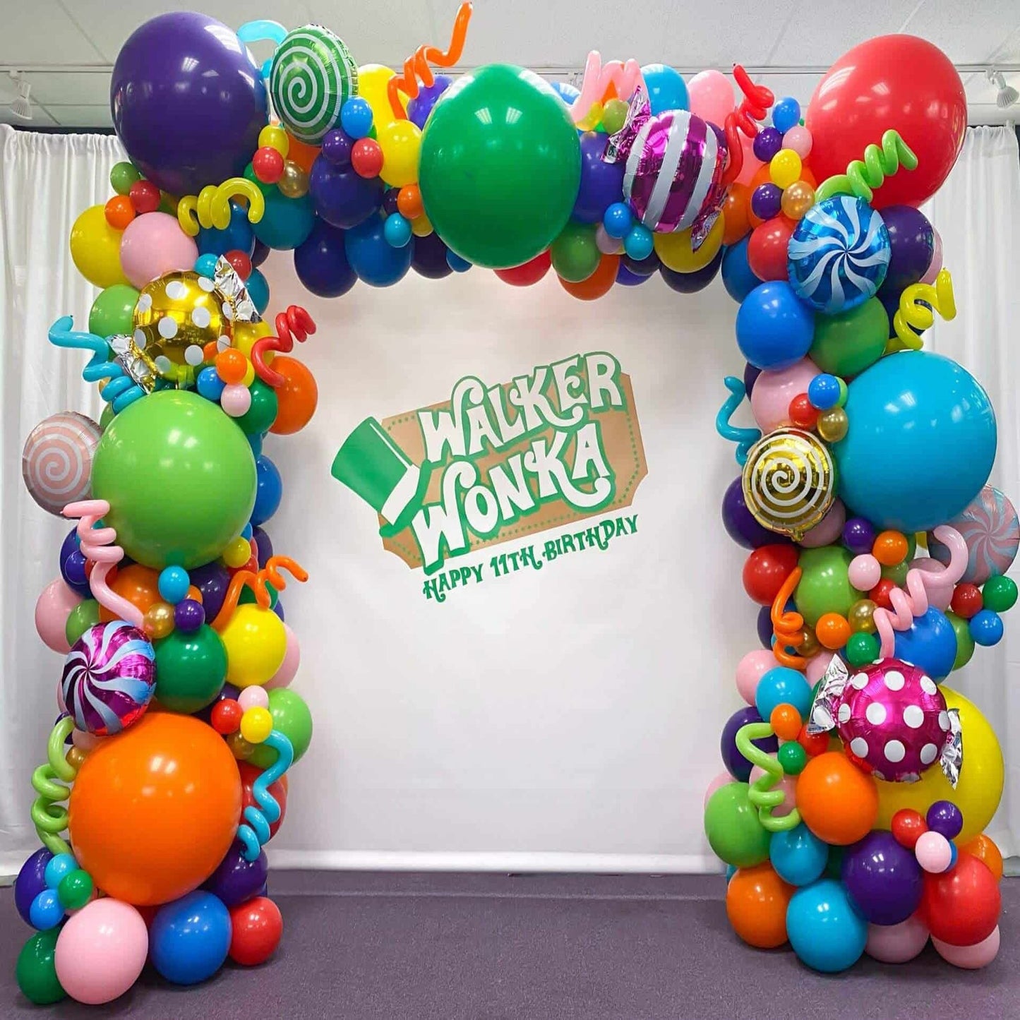 Rainbow Candy Balloon Arch Kit - 155pcs Lollipop Balloons for Candyland Theme Party Decor - Sweet Baby Shower & Birthday Decoration Set