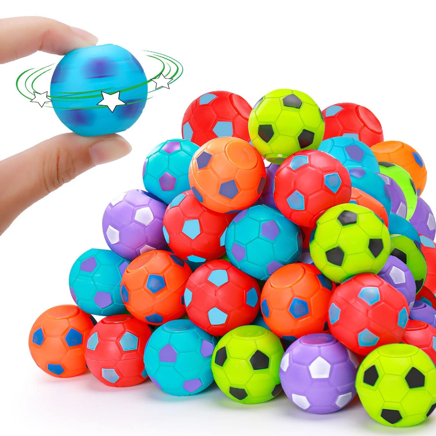 Soccer Ball Party Pack - 40 Piece Sport Toy Egg Filler Set for Kids, Goodie Bag Stuffers, Classroom Prizes, Pinata Treats, Birthday Gifts - Boy Girl Favor