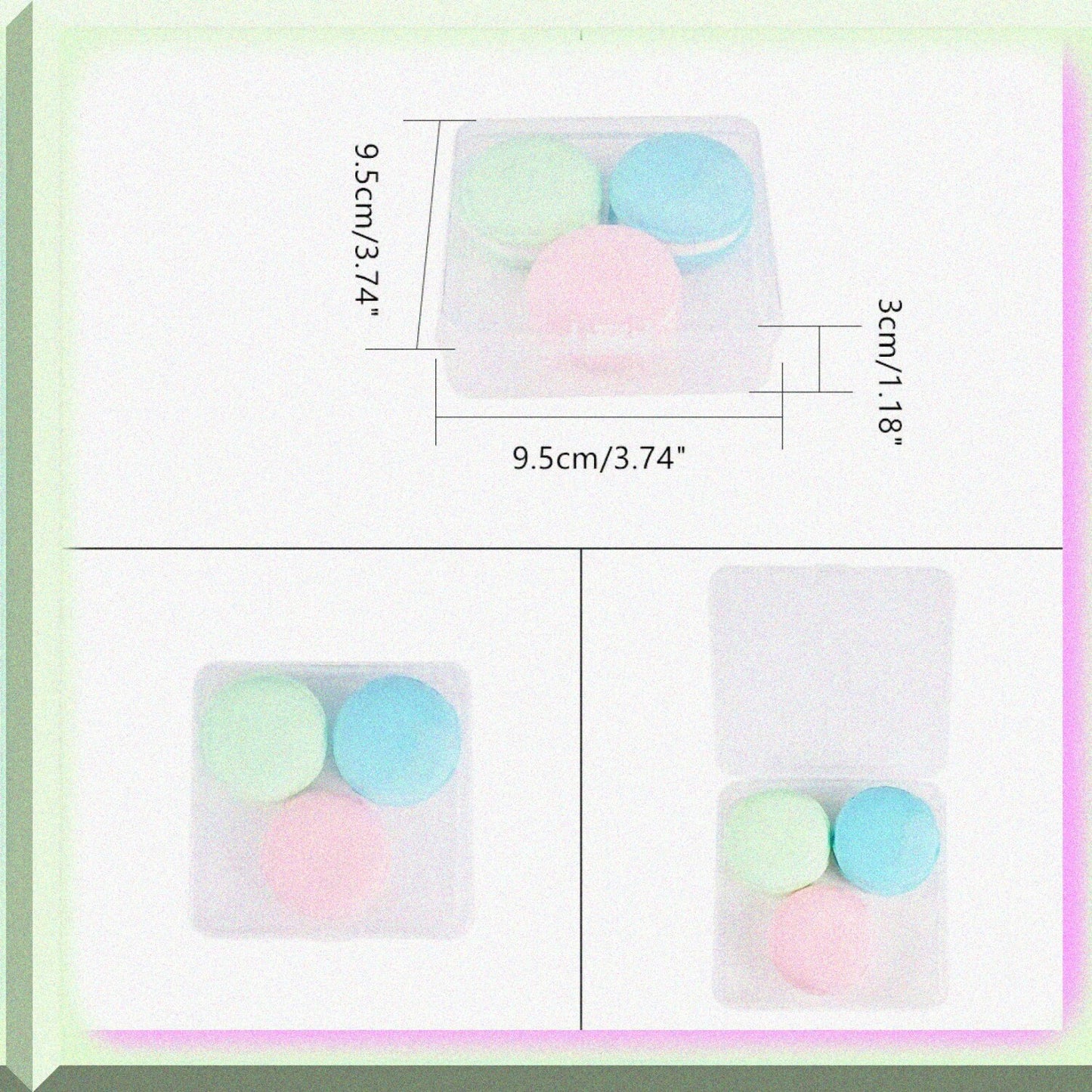 10 Pack Square Clear Plastic Bead Storage Containers 3.74x3.74x1.18"