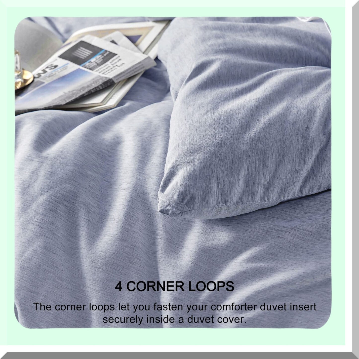 Blue CaliLux Comforter Set - 3 Piece Luxury Bedding Set | All Season Soft & Breathable | Lightweight Fluffy Comforter with 2 Pillow Shams | California King Size