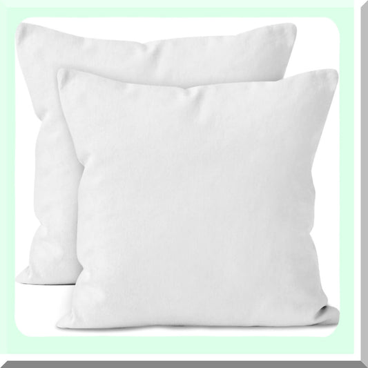 Fall Harvest Cotton Canvas Pillow Covers - Set of 2 White 12x12 - Hidden Zipper Decorative Cushion Covers for Thanksgiving Decor