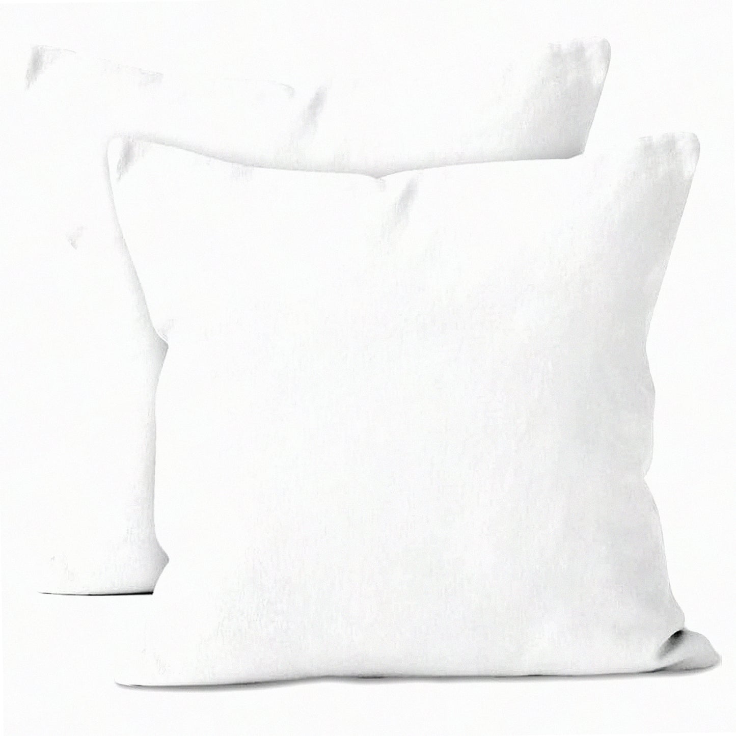 Fall Harvest Cotton Canvas Pillow Covers - Set of 2 White 12x12 - Hidden Zipper Decorative Cushion Covers for Thanksgiving Decor