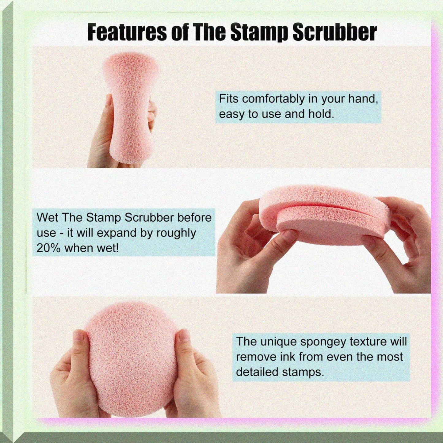 5 Pcs Stamp Cleaning Sponge and Cloth Set