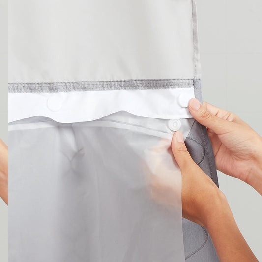 PEVA Shower Curtain Liner 70x69in Frost White