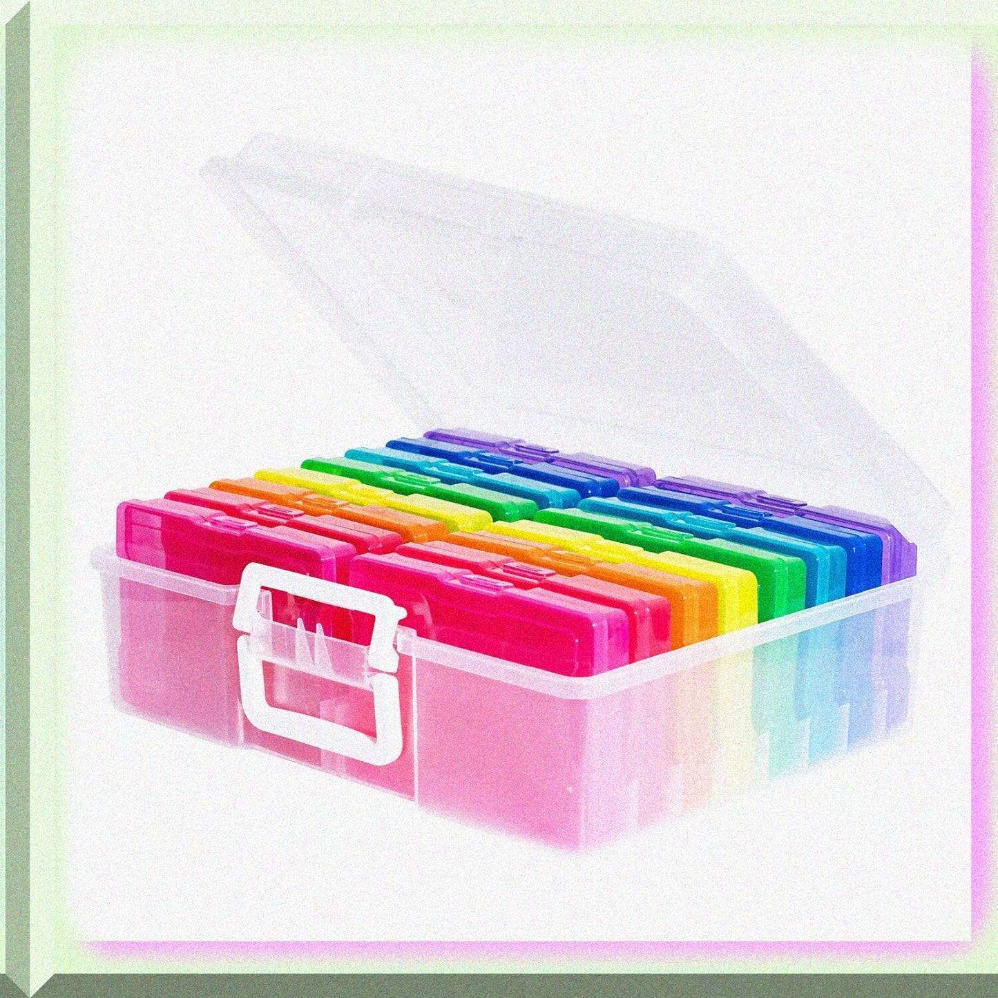 Parent 4" x 6" Photo Cases and Clear Keeper with Handle, 16 Inner Cases