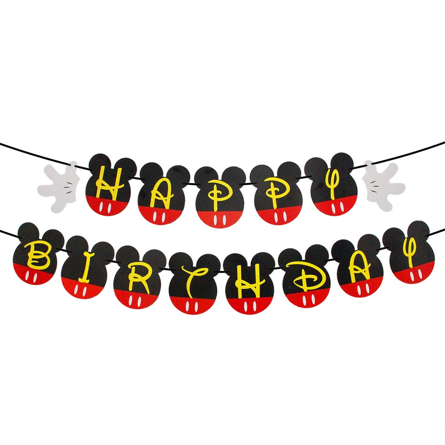 Cartoon Happy Birthday Banner for Kids Party Decorations