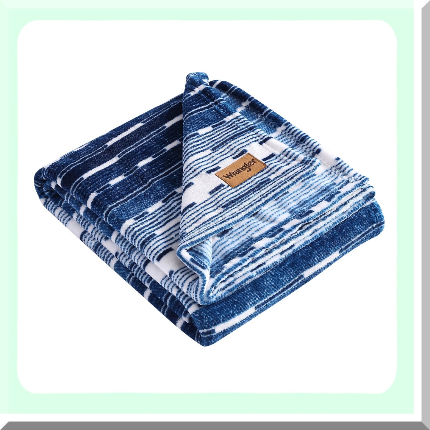 Ultra Plush Fleece Throw Blanket - Logan Stripe Blue, Perfect for Couch or Bed, 50 x 60