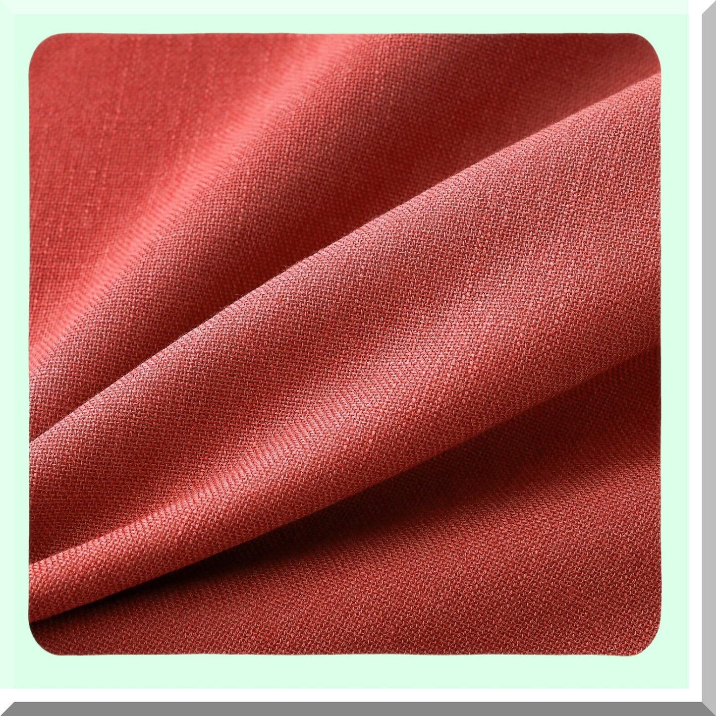 Farmhouse Linen Burlap Rectangular Throw Pillow Covers - Set of 2 Modern Solid Cushion Cases for Sofa, Car, Couch - 12x20 Inch Red Decorative Pillowcases