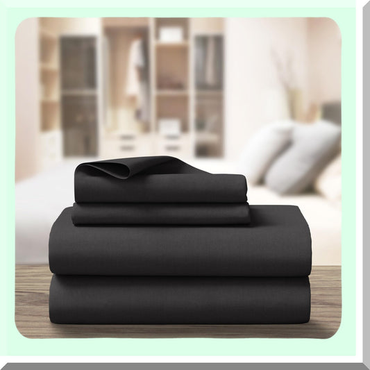 Luxury Dream Bedding Collection - Midnight Black California King Set with Stretch Fit Technology for a Limousine-like Comfort and Style.