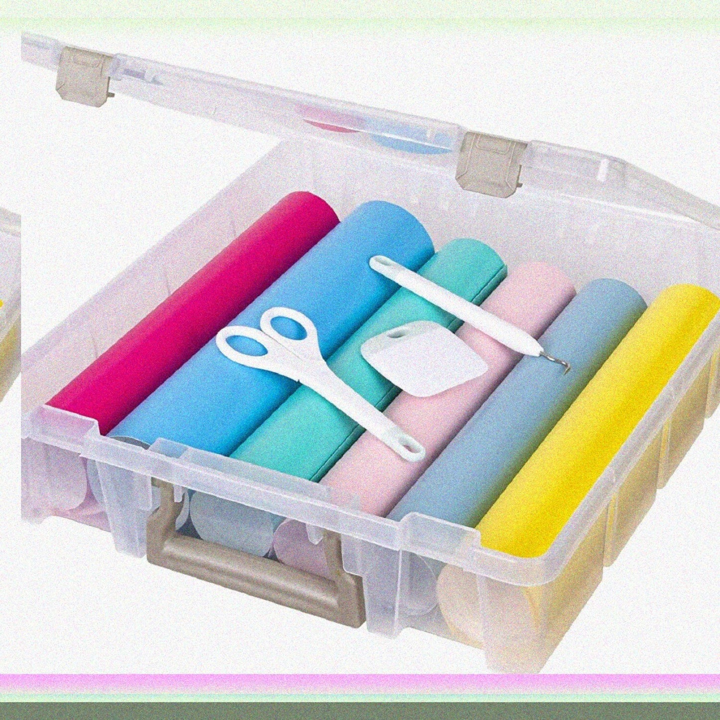 Clear Plastic Art Organizer 1-Compartment Case
