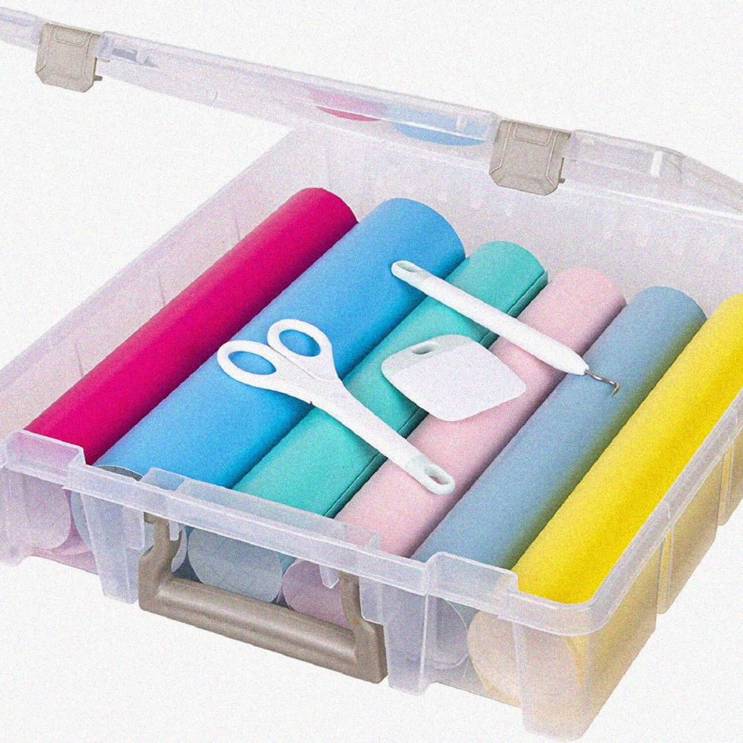 Clear Plastic Art Organizer 1-Compartment Case
