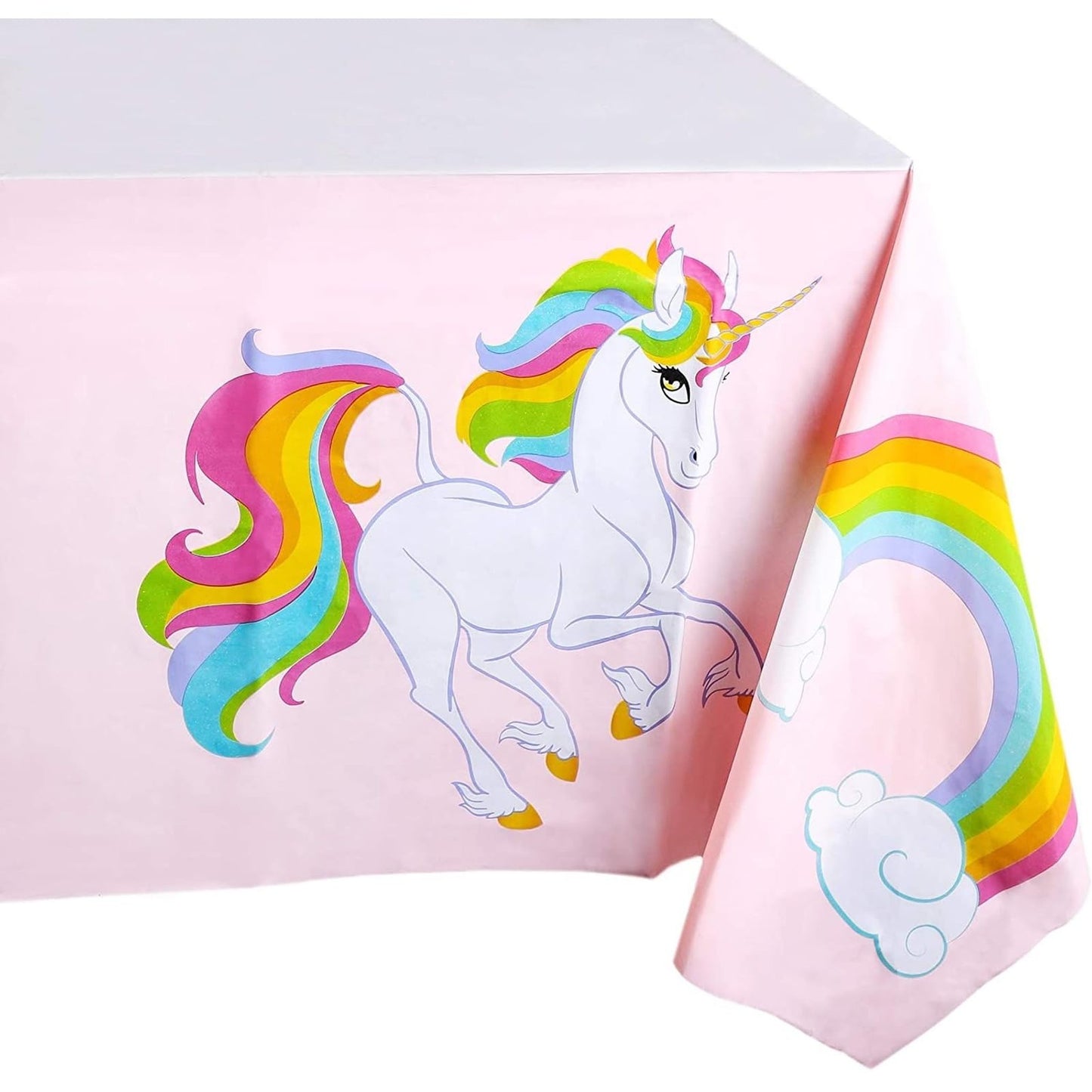 Unicorn Rainbow Party Tablecloths 3 Pack 54x108 Inches