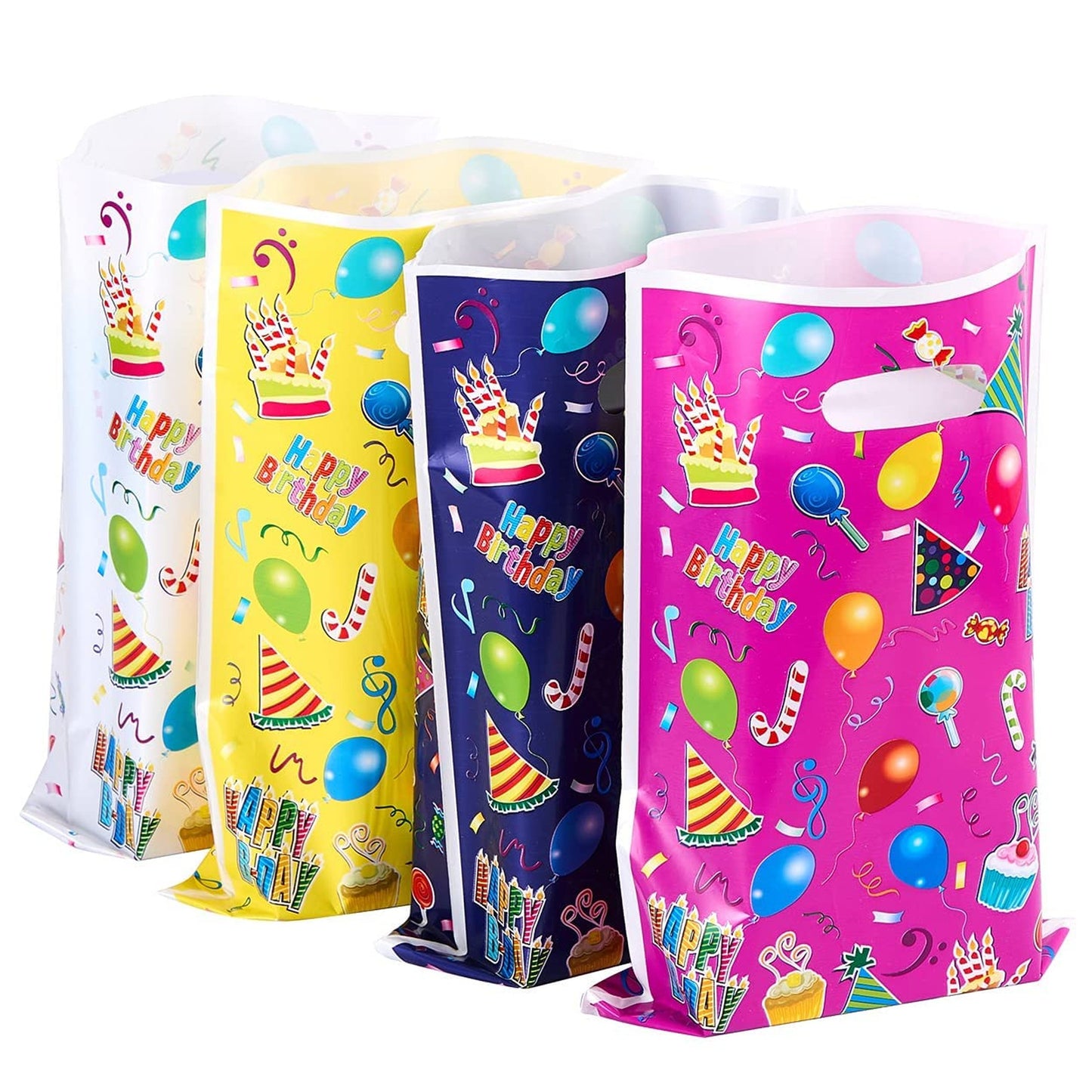 Colorful Plastic Favor Bags 48 pcs for Parties