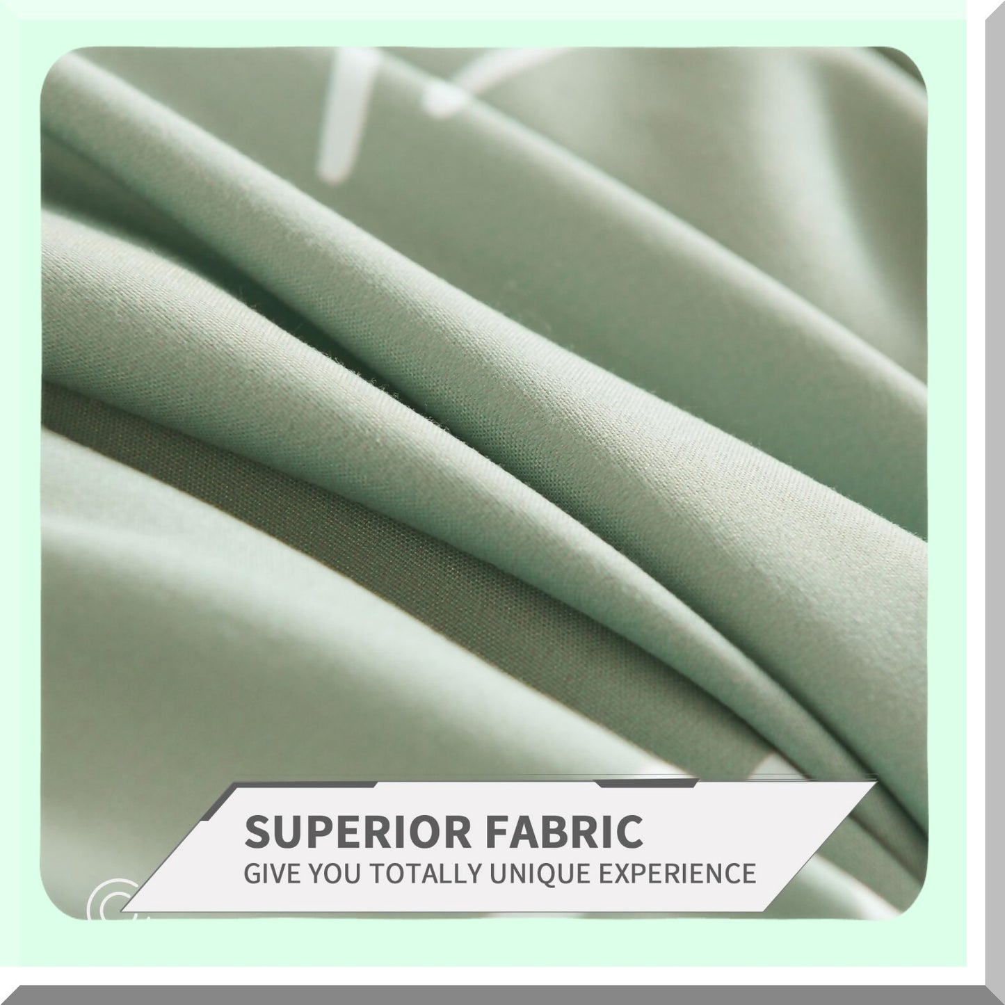 Sage Green Geometric Comforter Set - Bohemian Summer Bedding Collection with Lightweight Microfiber Down Alternative - 3 Piece Size Comforter Set