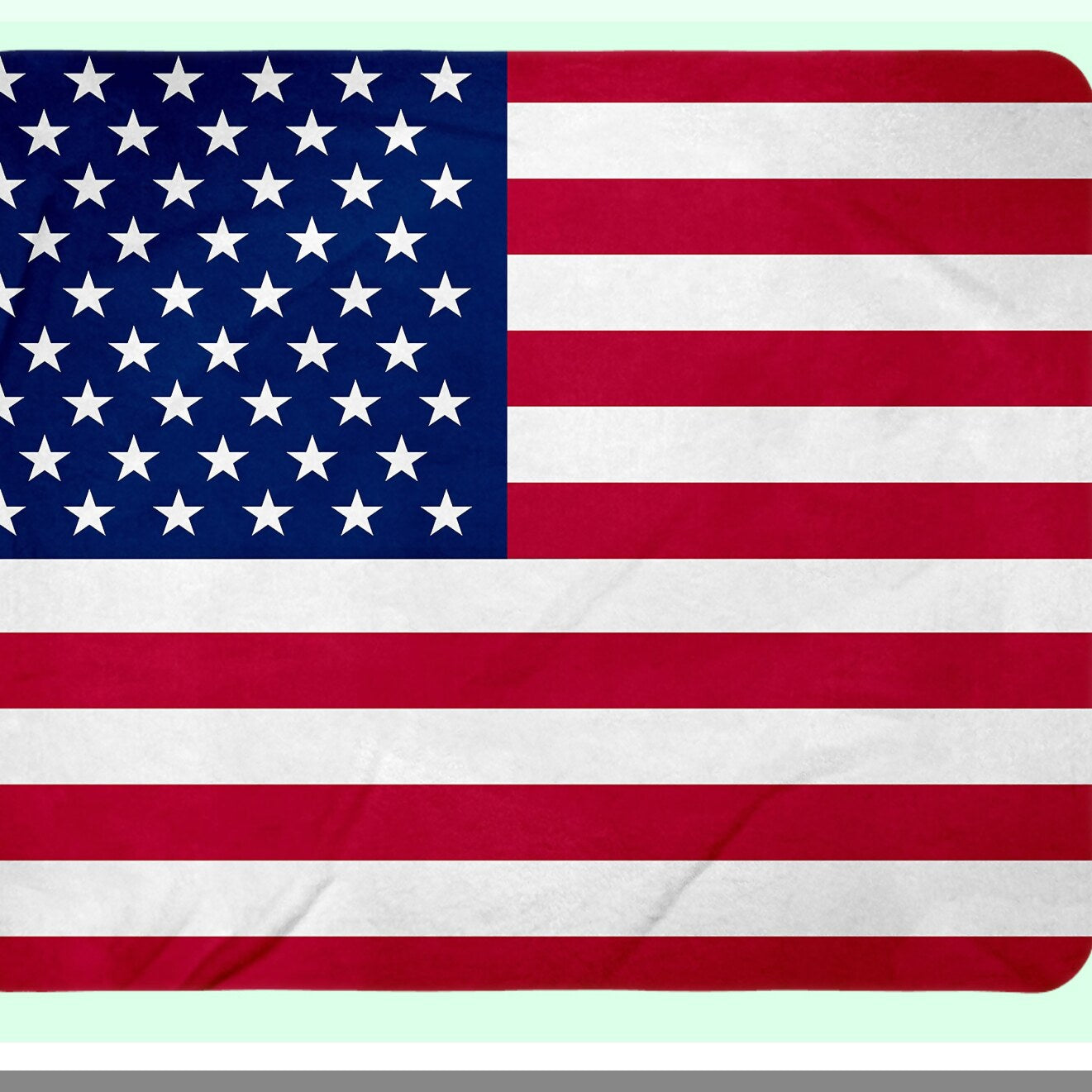 Patriotic Stars & Stripes Plush Fleece Throw - Soft USA Flag Blanket 50" x 60"