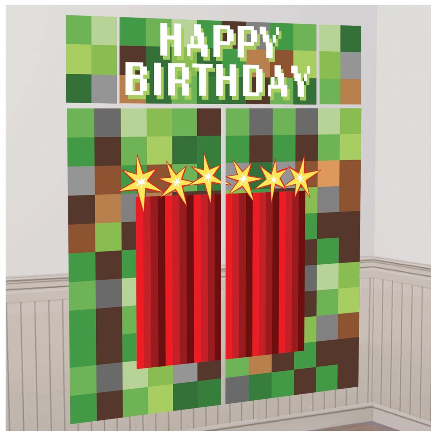 TNT Pixelated Party Wall Decor Kit
