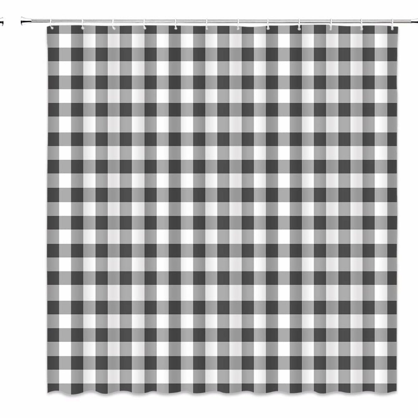 Black White Clic Plaid Shower Curtain 70x70