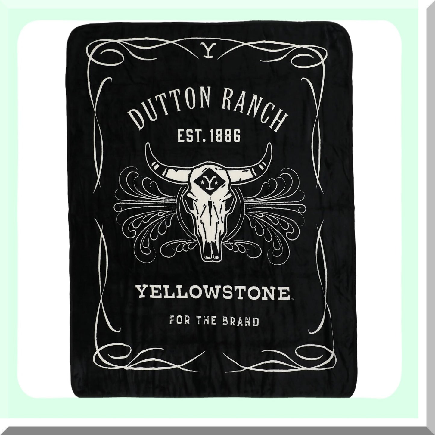 Yellowstone Luxe Silk Touch Throw Blanket - Whiskey Label Edition, 46" x 60"