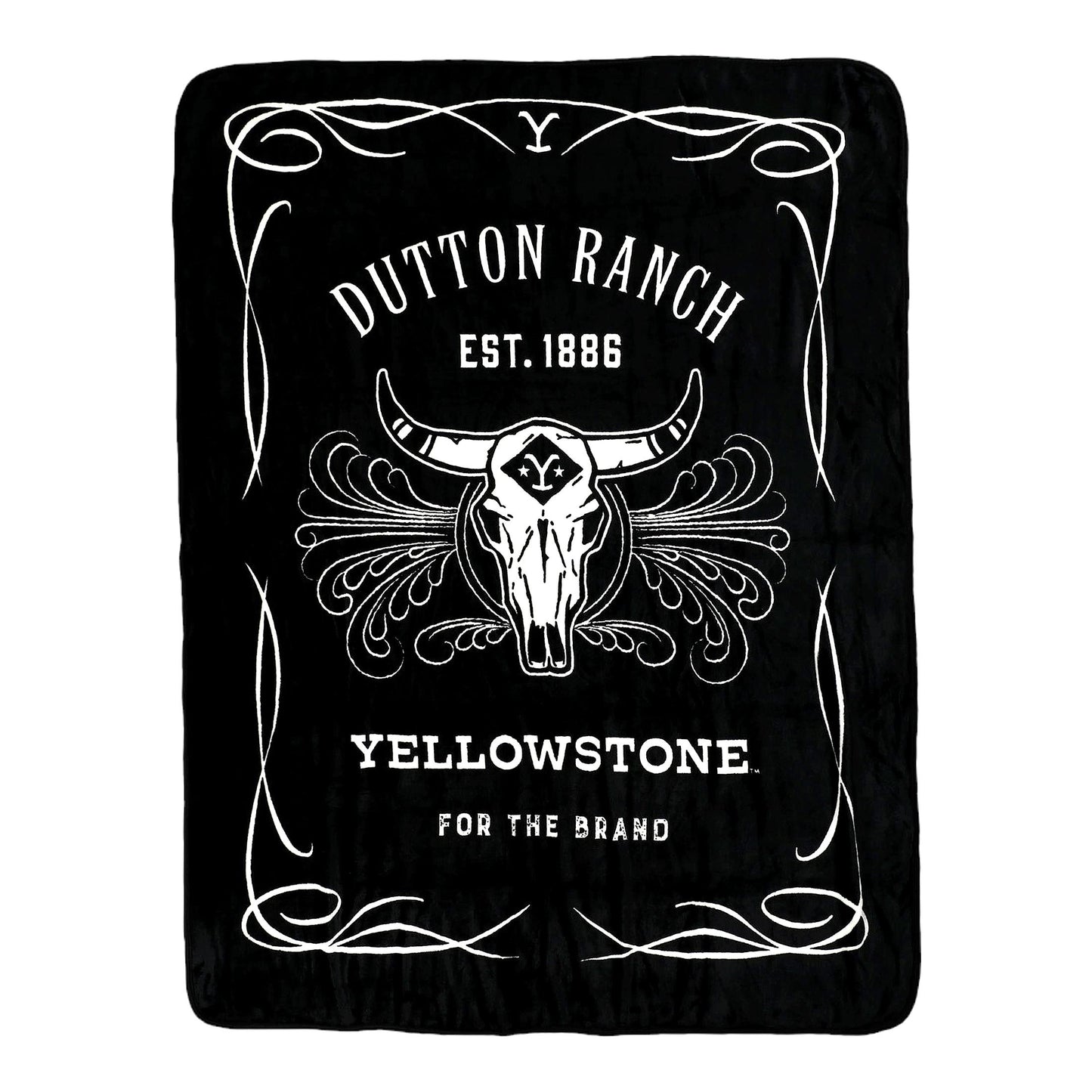Yellowstone Luxe Silk Touch Throw Blanket - Whiskey Label Edition, 46" x 60"