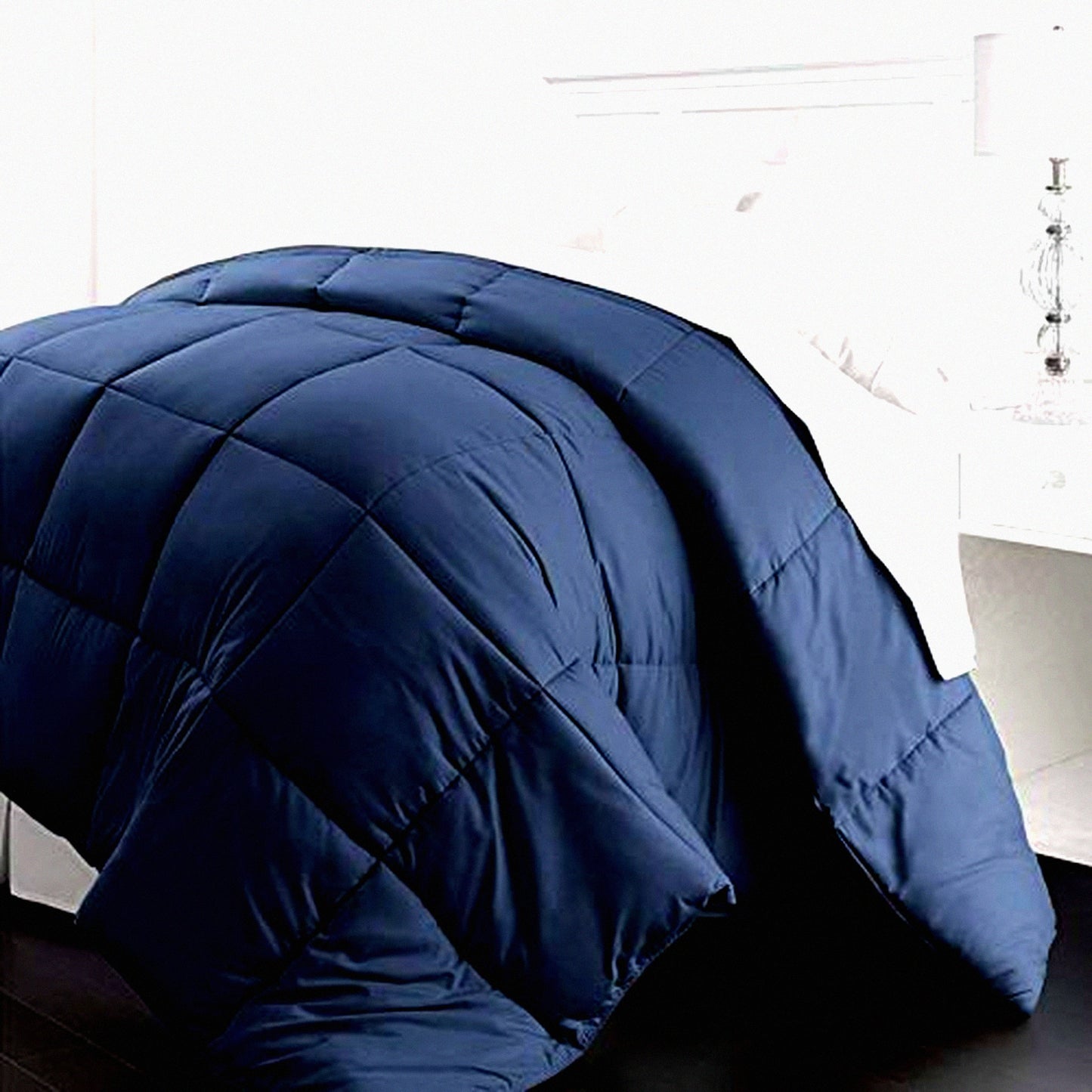 Navy Dream Comforter - Lightweight Luxury Goose Down Alternative Twin/Twin XL - Premium Quality Linens for Ultimate Comfort and Style