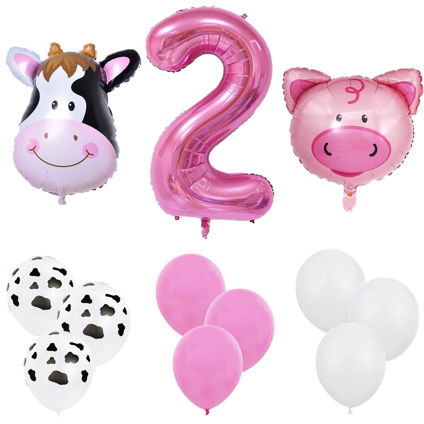 Farm Theme Balloon Set for 2nd Birthday Party Decorations