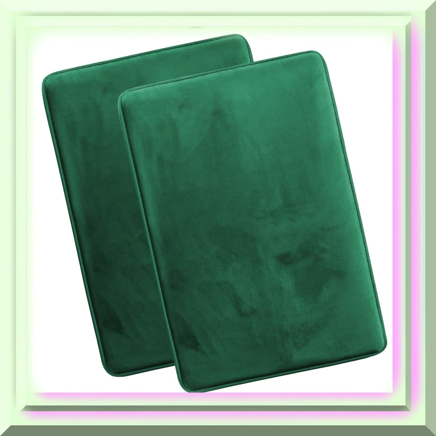 Bathroom Rugs Set of 2 20x32 Hunter Green
