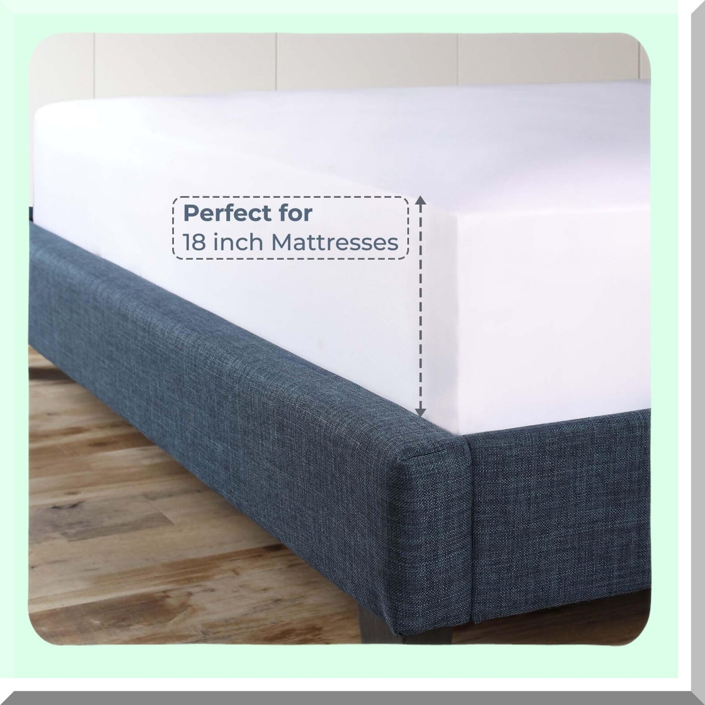 Percale Comfort 300 Thread Count Bed Sheet Set - Deep Pocket Fitted Sheet, Flat Sheet, Pillowcases - Cute White Bedding Decor for Full Size Bed