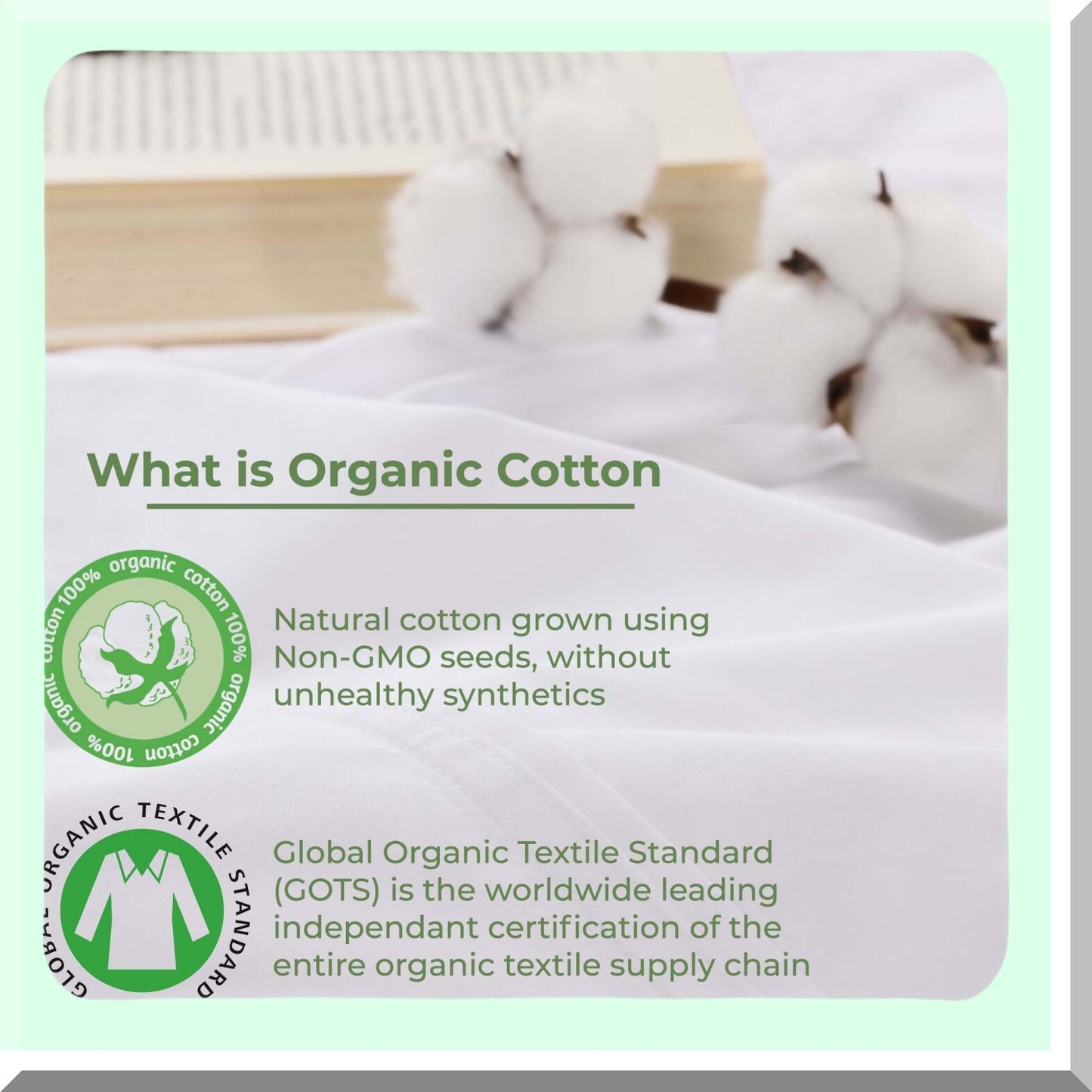 Percale Comfort 300 Thread Count Bed Sheet Set - Deep Pocket Fitted Sheet, Flat Sheet, Pillowcases - Cute White Bedding Decor for Full Size Bed