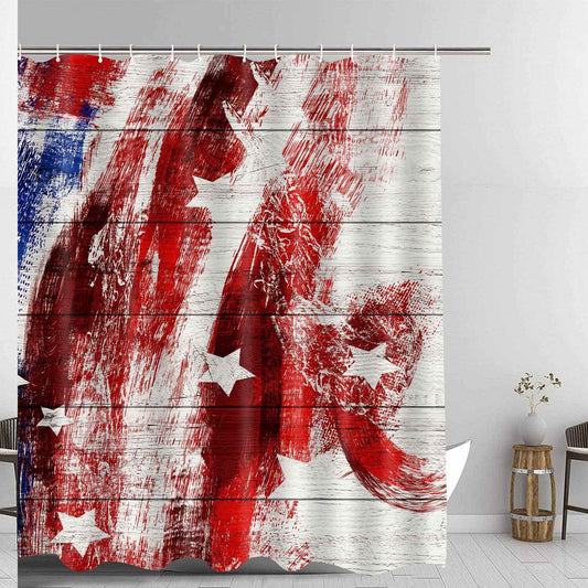 USA Flag Shower Curtain 71x72 Inches
