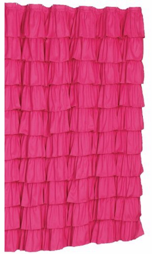 Pink Flamenco Ruffle Shower Curtain 72" x 72"
