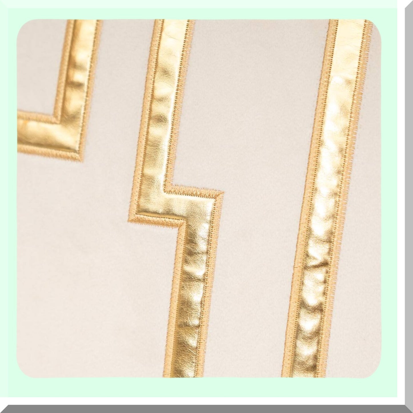 Luxury Gold Stripe Geometric Leather Pillow Covers - European Decorative Cushion Cases for Living Room & Bedroom - 20x20 Inch Square