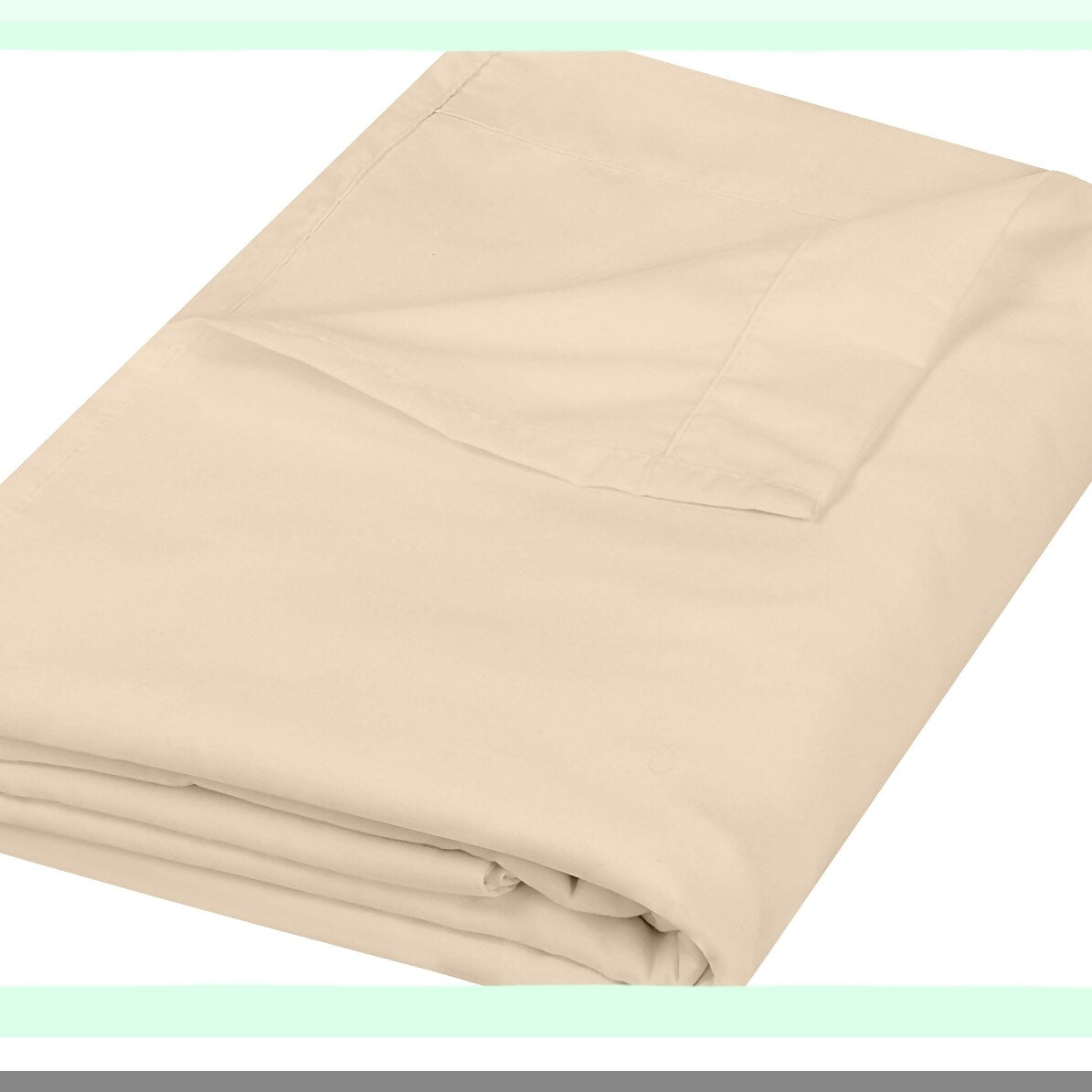 UltraSoft Microfiber Top Sheet - Twin Size Beige - Fade Resistant Brushed Flat Sheet - Easy Care Bedding - Luxurious Softness - No Shrinkage