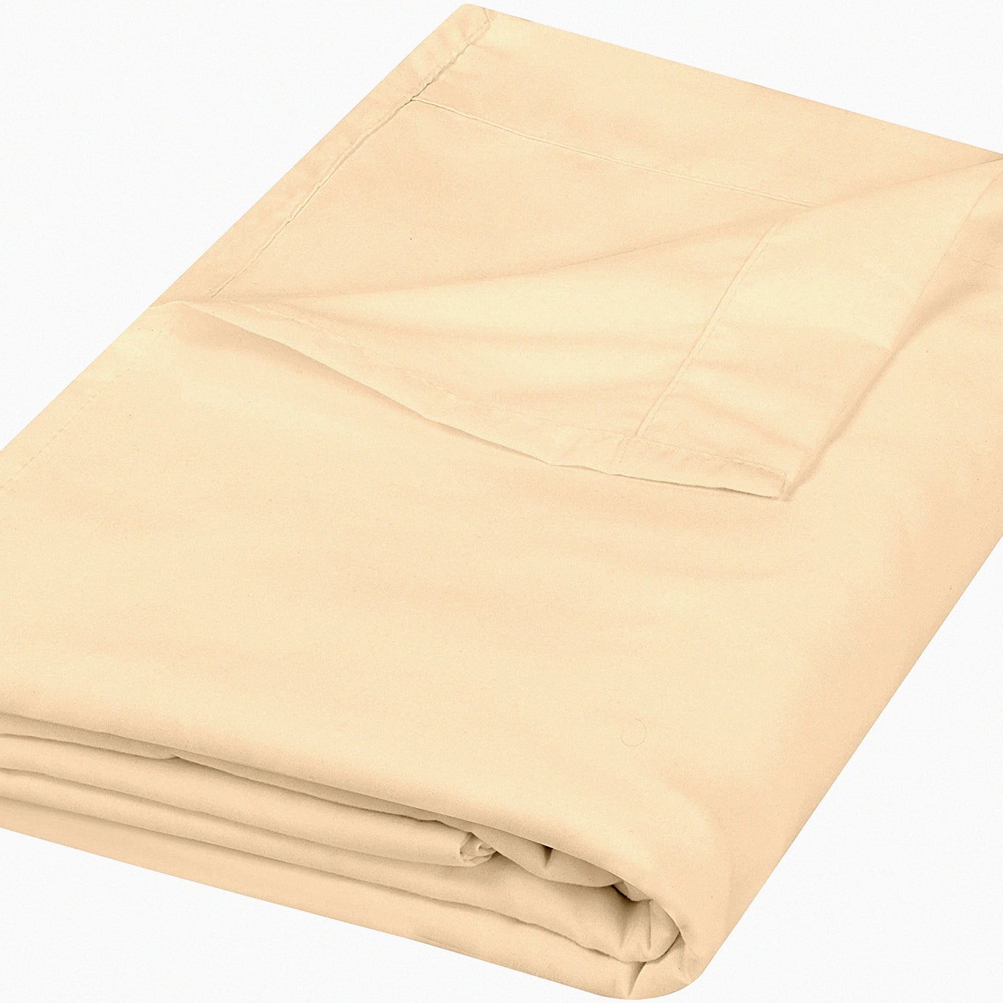 UltraSoft Microfiber Top Sheet - Twin Size Beige - Fade Resistant Brushed Flat Sheet - Easy Care Bedding - Luxurious Softness - No Shrinkage