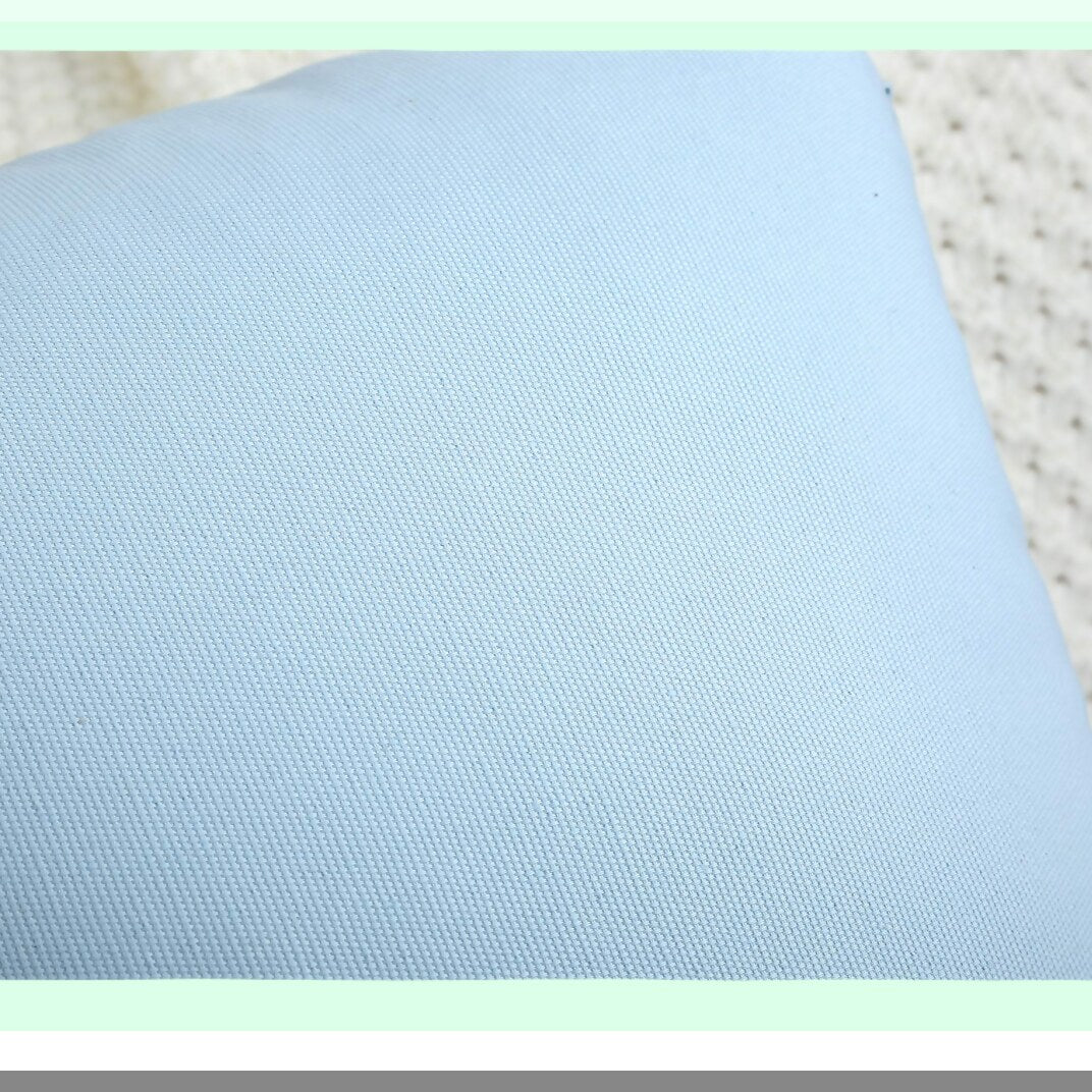 Cotton Canvas Bliss Throw Pillow Covers - Set of 2 Light Blue Cushion Covers, 16x16 inches, 100% Cotton, Decorative Home Decor - 45 Color Options